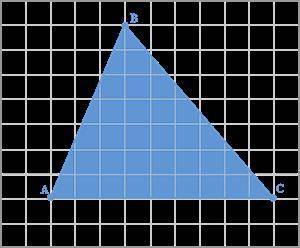 Считая величину клетки равной 1, вычислите площадь треугольника, изображённого на рисунке. Иллюстрац