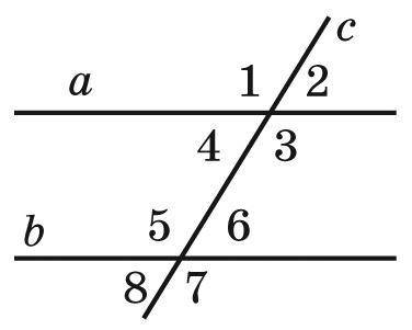 Установіть відповідність між кутами та їх градусними мірами, якщо ∠ 4 =53̊ . *