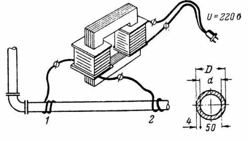 Теплом, выделяемым при прохождении электрического тока от трансформатора, нужно разогреть замерзшую