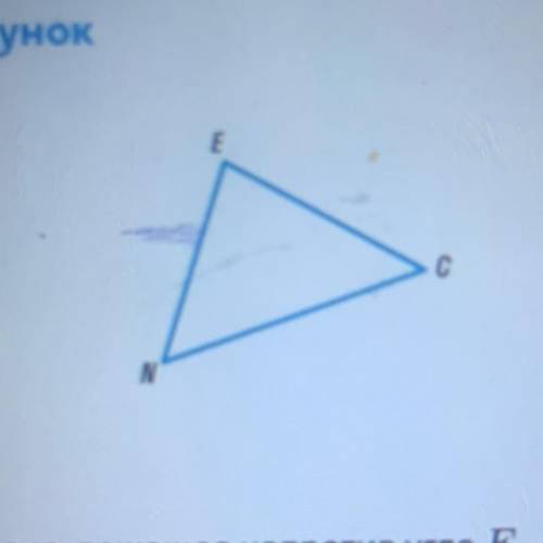 E С Сторона, лежащая напротив угла Е, — Угол, лежащий напротив стороны NE, – 2 Углы, прилежащие к ст