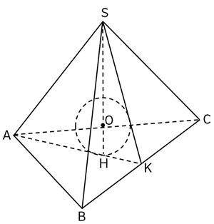 1) Дана правильная треугольная пирамида . Апофема =6√3 данной пирамиды образует с высотой основания