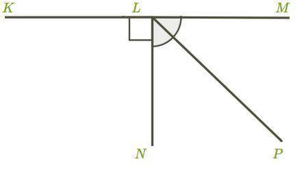 Известно, что ∡KLM — развёрнутый угол, луч LP — биссектриса угла ∡MLN. Используй данную информацию и