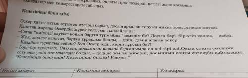 1-тапсырма Мәтінді мұқият тыңдап, мазмұндаңыз, ондағы тірек сөздерді, негізгі және қосымша ақпаратта