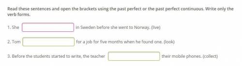 Read these sentences and open the brackets using the past perfect or the past perfect continuous. Wr