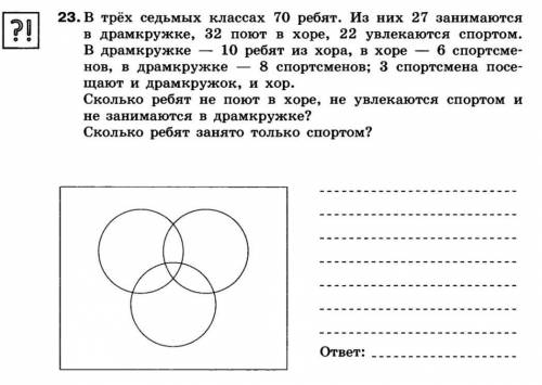 В 3 седьмых классах 70 ребят..