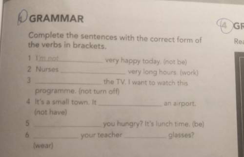 Complete the sentences wit correct form of verbs in brackets
