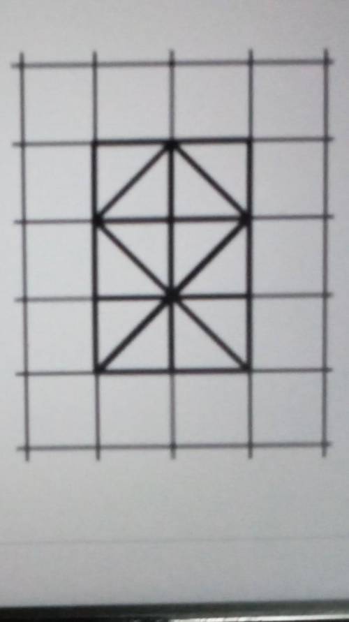 На рисунке найдите количество треугольников с площадью 1.(Каждая клетка — это квадратсо стороной 1.