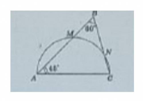 На стороні AC трикутник ABC,як на діаметрі,побудовано півколо,яке перетинає сторони AB і BC у точках