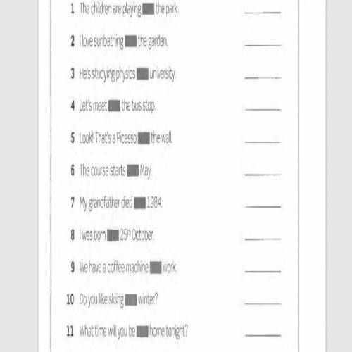 12 Do you eat a lot __ the evenings 13 My Engish classes are__ Tuesdays and Thusdays. 14 He usually