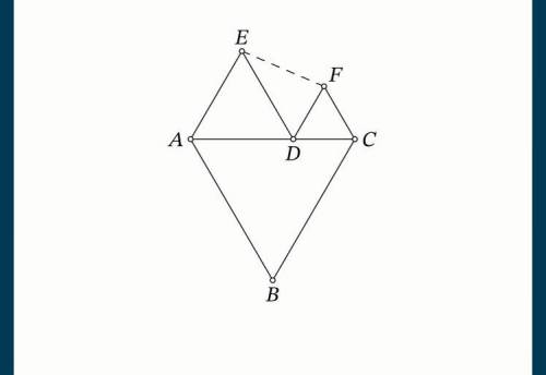 На стороне A C равностороннего треугольника A B C отмечена точка D . На отрезках A D и D C во вн