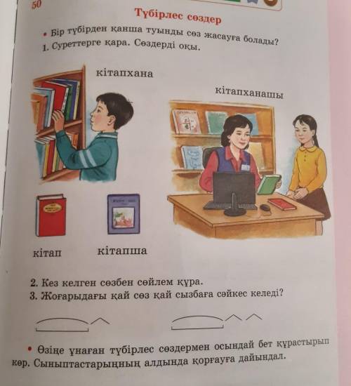 Түбірлес сөздер • Бір түбірден қанша туынды сөз жасауға болады? 1. Суреттерге қара. Сөздерді оқы. кі