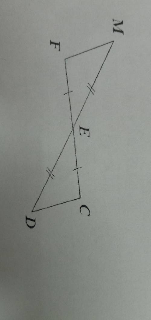 3. Докажите, что треугольники MFE и DCE равны. Найдите периметр треугольника ЕСД, если МЕ=4 см, MF=