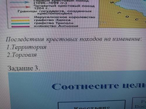 Вопрос и карта на фото ЕСЛИ ОТВЕТИТЕ НАДО ПРО ПЕРВУЮ ВТОРУЮ И ЧЕТВЕРТЫЕ КРЕСТОВЫЕ ПОХОДЫ, НАПИСАТЬ И