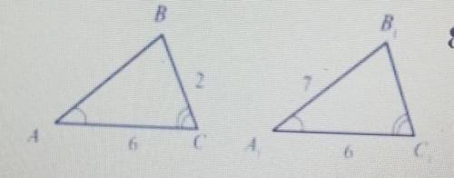 У трикутникахABC i A1,B1,C1(див. рис.) <А=A1, <C = С 1, AC = A1,C1 = 6 см, ВС = 2 см, A1, B1 =