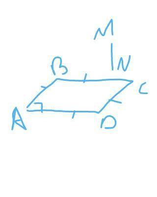 з точки М до площини квадрата ABCD проведено перпендикуляр MN. побудуйте перпендикуляр проведений із