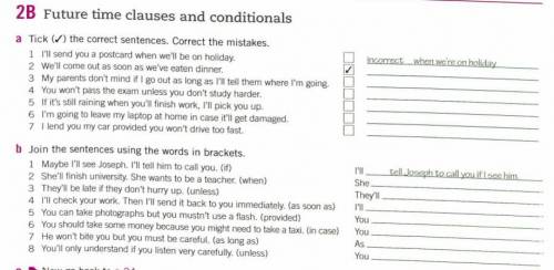 Future time clauses and conditionals