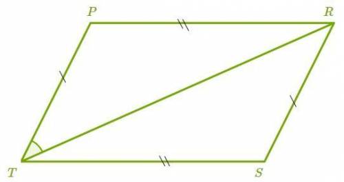 Используй информацию, данную на рисунке, и определи величину угла ∡TRS, если ∡RTP = 36°. 1. Назови р