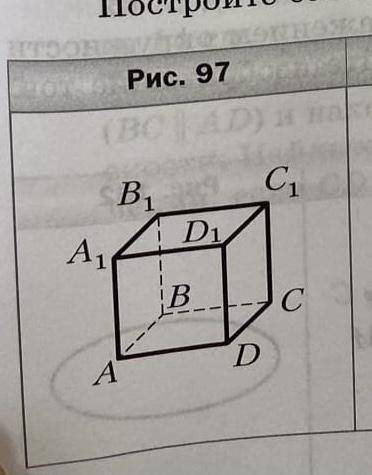 На рисунке 97 изображён куб ABCDA1B1C1D1. Укажите прямую пересечения плоскостей AB1C1 и АBB1. С реше