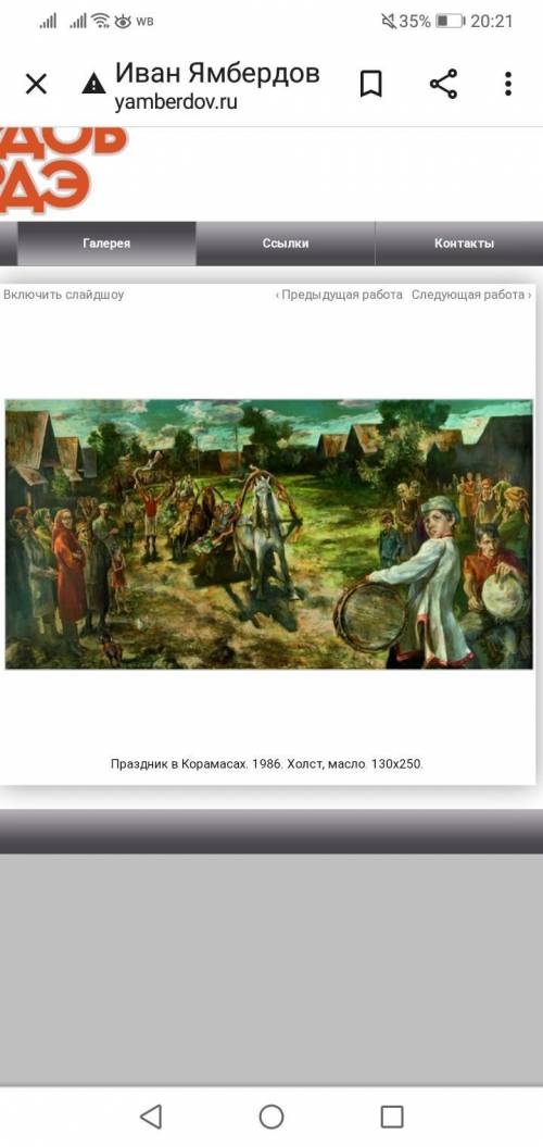 Описать картину Праздник в Каромасах Ивана Ямберда