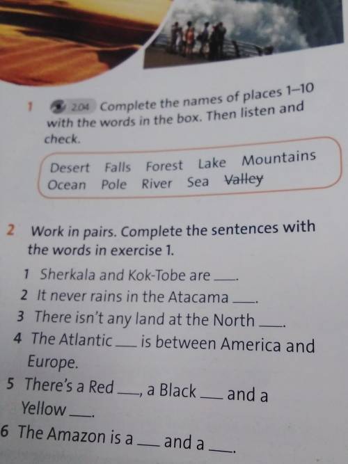 2 Work in pairs. Complete the sentences with the words in exercise 1.