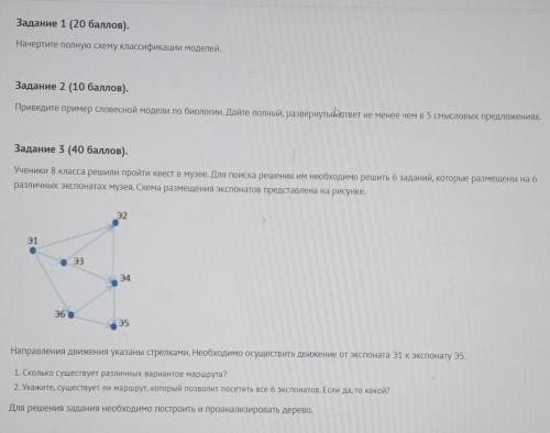 Задание 1 Начертите полную схему классификации моделей. Задание 2 Приведите пример словесной модел