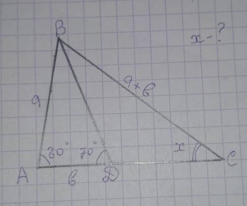 решить номер. Дан треугольник ABC. В нем из вершины B проведена произвольная чевиана BD (на сторону