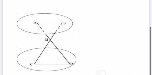 3. Через точку М проведены две прямые, пересекающие параллельные плоскости а и в в точках А, В и С,