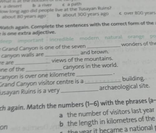 2. Watch the DVD clip. Choose the correct answers. 1 Where in the USA is the Grand Canyon? a in the