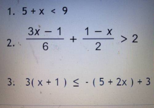 Решите неравенства, решение изобрази на числовой оси и запиши как интервал. (надо решить все три . К