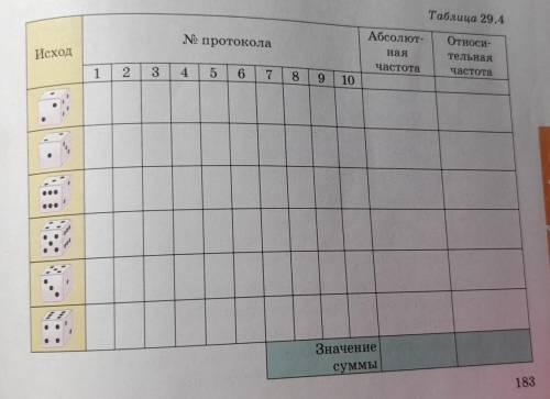 29.6. Проведите 30 экспериментов по выбрасыванию игрального ку- бика из закрытого сосуда - стаканчик