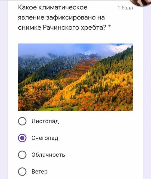 дайте правильный ответ это контрольная работа Какое климатическое явление зафиксировано на снимке Ра