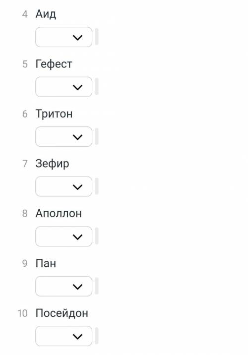 Какое место в иерархии древнегреческих богов занимали перечисленные боги и божества? (Высшие боги/мл