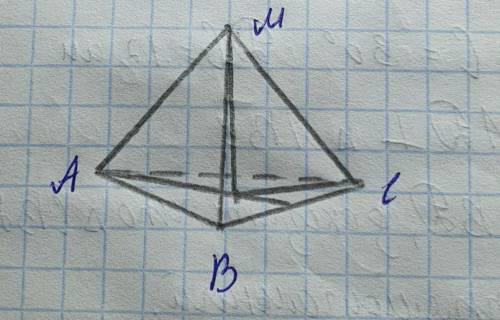 Рассмотрите от точки D до каждой из вершин равностороннего треугольника ABC = 4 см, AB = 6 см. Найди