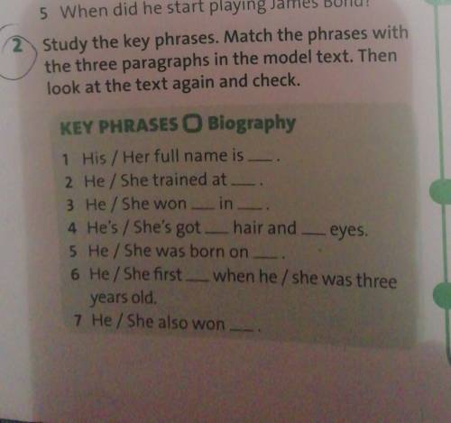 Ex: 2 P: 51 *Study the key phrases. Match the phrases with the thee paragraphs in the model text**En