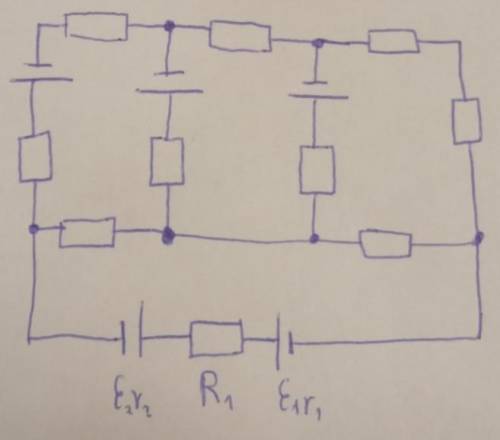 На схеме расставить направления токов (I2, I3, I4, ...), обозначить сопротивления резисторов (просто