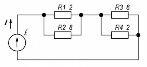 ) В электрической схеме, приведённой на рисунке, ток, протекающий через резистор R4, равен I4 = 1 А.