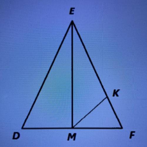 DE=EF и DM=MF MK- биссектриса треугольника MEF Найдите угол DMK