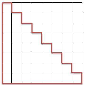 Шахматную доску 118 × 118 клеток разделили на две части, как показано на рисунке (для примера изобра