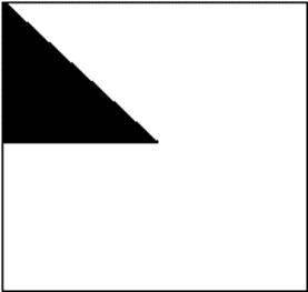 Знайти площу трикутника, якщо сторона квадрата, в якому він розміщений, дорівнює 8 см. Розв’язання з
