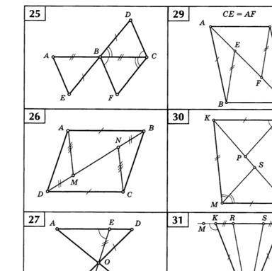 Привет, нужна ваша с геометрией. Задание такое: Найдите пары равных треугольников и докажите их раве