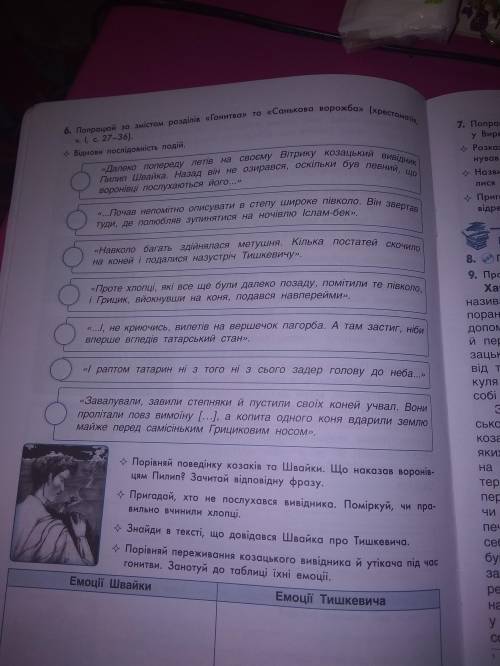 ів До іть будь ласка укр. Літ 6 клас твір джури козака швайки (потрібно 6 завдання)