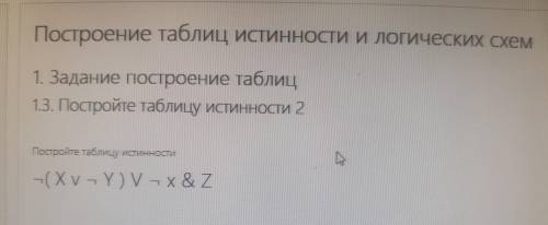 Информатика таблицы истиности построение