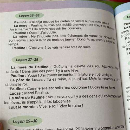 Écoute le dialogue, observe l'image et fais les exercices ci-dessous. Exercice 1. Lis. Réponds vrai