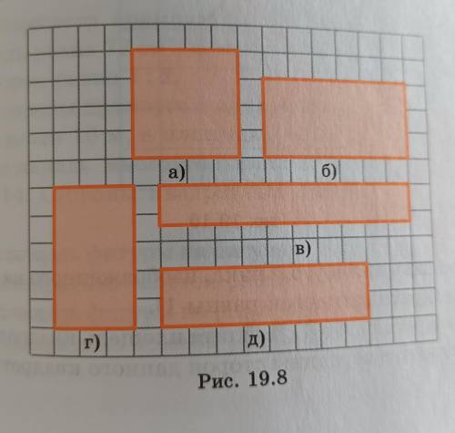 На рисунке 19.8 укажите равновеликие фигуры стороны квадратных клеток равны , с полным решением очен