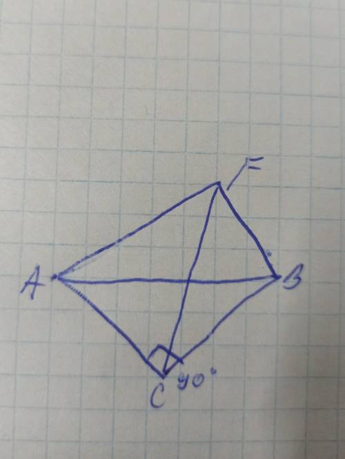 Дано: треугольник ABC, ∠С=90° AF⊥(ABC) Найти: ∠((ABC) ; (FCB)) ∠(ABF ; ACF)