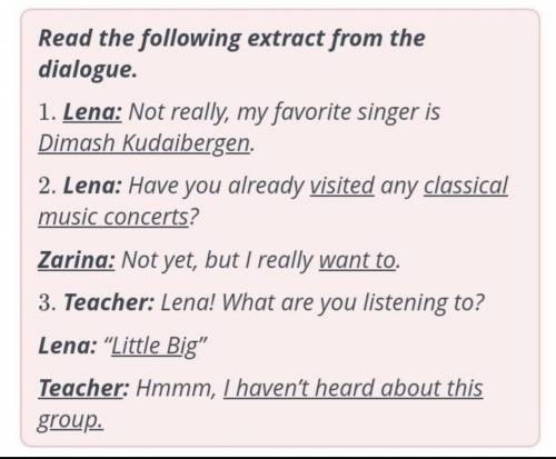 It’s time for music Listen to the audio and choose the right answer to the question. The audio: Who