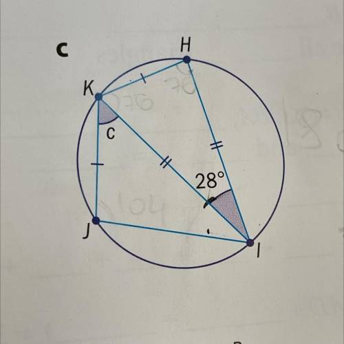 Find angle c. A geometry question