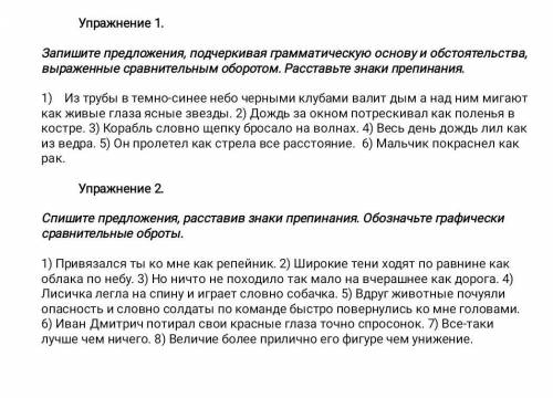 выполнить два упражнения по русскому языку. поставлю лучше ответ и