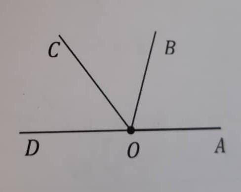 Угол AOD- угол раскрытияAOC=125°, BOD=105°, тогда ВОС=?