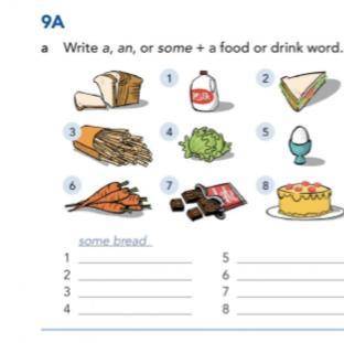 Wirier a,an,or some + a food or drink word
